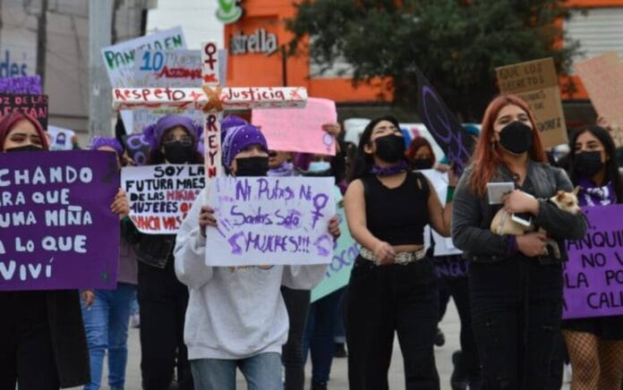 Manifestación por el Día de la Mujer en Reynosa, Tamaulipas _ Crédito_ Jaime Jiménez