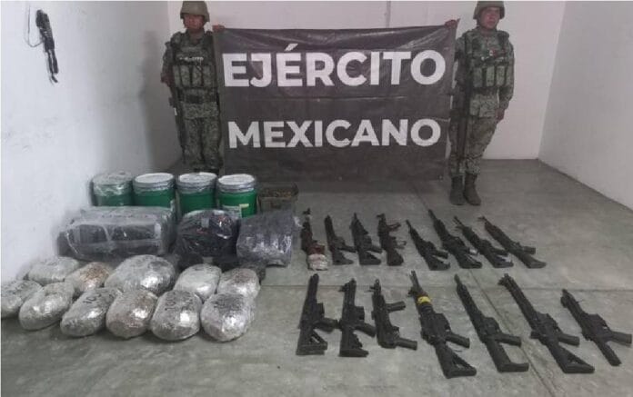 Sedena decomisa armas de fuego en Tamaulipas