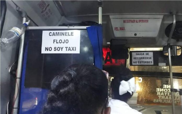 Implementarán sanciones para concesionarios de transporte público que instalen letreros inapropiados