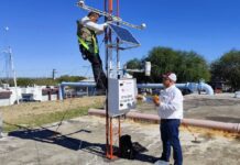 Realizan mantenimiento a estaciones climatológicas en frontera norte
