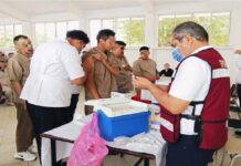 Realizan campaña de vacunación contra el sarampión en CEDES Victoria y Reynosa