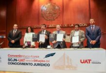 Firman convenio UAT y SCJN para difusión del conocimiento jurídico