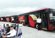 Gobernador Américo Villarreal supervisa unidades del nuevo sistema de transporte público