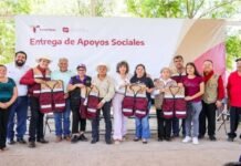 Entregan apoyos a familias de Güémez