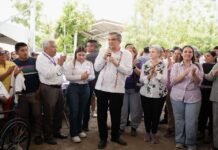 Américo y María de Villarreal ponen en marcha brigada Transformando Familias en Antiguo Morelos