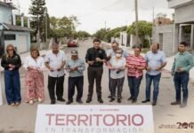 Alcalde Alberto Granados inaugura nueva pavimentación y Mega Brigada en colonia Abelardo de la Torre