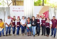 Familias de El Mante reciben apoyos de SEBIEN