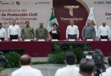 Presente rector de la UAT, Dámaso Anaya, en instalación del Puesto de Comando Interinstitucional contra Ciclones