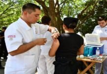 Realizan jornada de vacunación en Complejo Estatal de Seguridad Pública