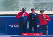Tamaulipeco Diego Popa logra oro y plata en el Panamericano de Canotaje
