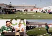 Inauguran nuevas canchas de Fútbol 5 en el Deportivo Eduardo Chávez