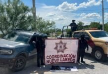 GE asegura vehículo y armamento en Nuevo Laredo