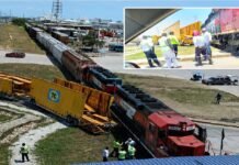 Tráiler intenta ganarle al tren en puerto de Altamira