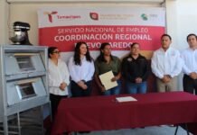 Entrega STPS equipo productivo a dos negocios de Nuevo Laredo