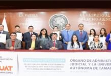 Concluyen estancia en Órgano de Administración Judicial estudiantes de excelencia de la UAT