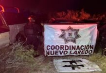 Aseguran en Nuevo Laredo vehículo y armamento