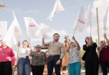 Dan banderazo de arranque a la pavimentación de dos calles en Ampliación Solidaridad