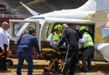 En ambulancia aérea trasladan a niño lesionado en accidente